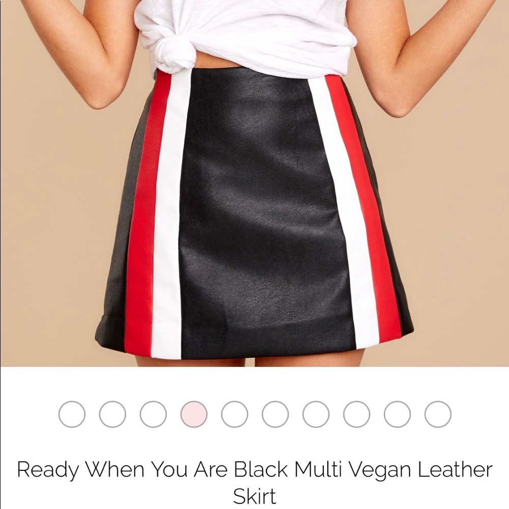 Ready When You Are Black Vegan Multi Skirt